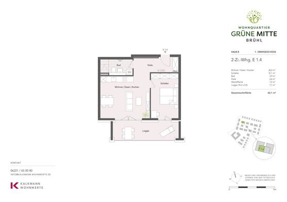 Grundriss Whg. E 1.4