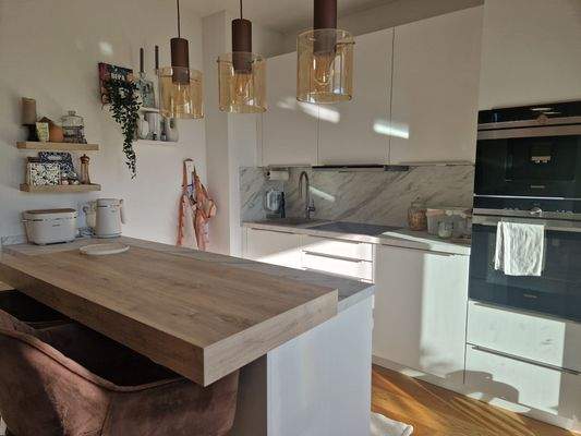 Arbeitsbereich der offenen Küche.