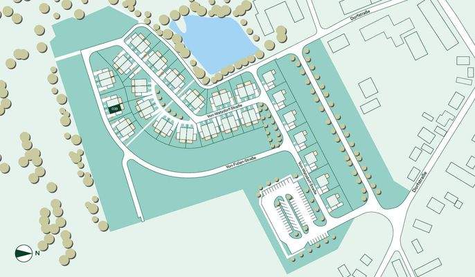 Lage des Doppelhauses im Quartier