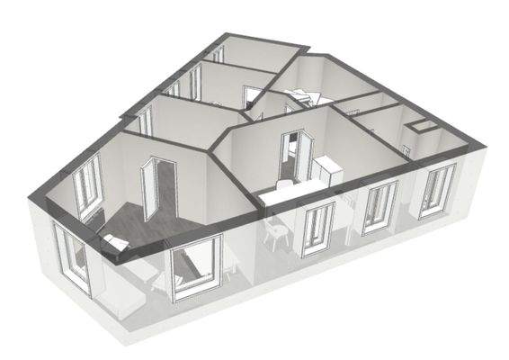 Büroeinheit 3D-Grundriss