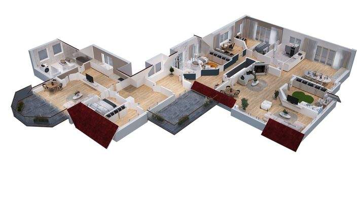 Visualisierung der oberen Etage