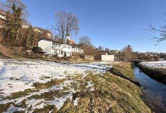 Blick zum Baugrundstück