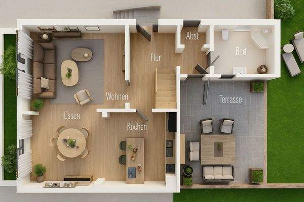 Visualisierung Erdgeschoss (Muster)