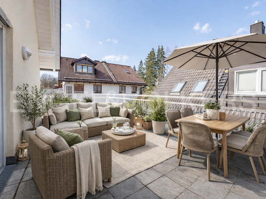 Visualisierung großer Balkon