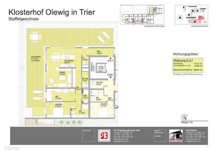 Helle Penthousewohnung in Trier - Olewig - A-3-7