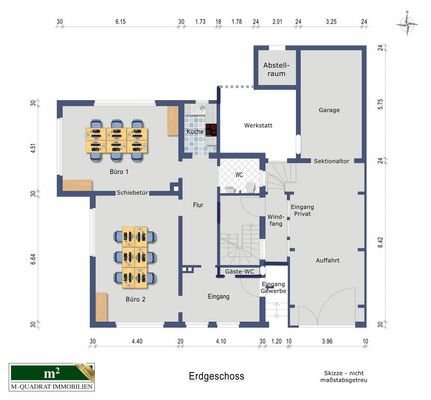 Grundriss EG bemaßt