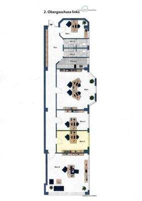 Grundriss Büro 3, 2. OG links, Spanger Straße 38
