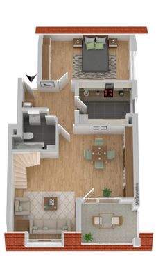 Grundriss 3D WE33 - DG1