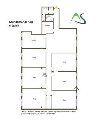 Möglicher Grundriss für Empfang