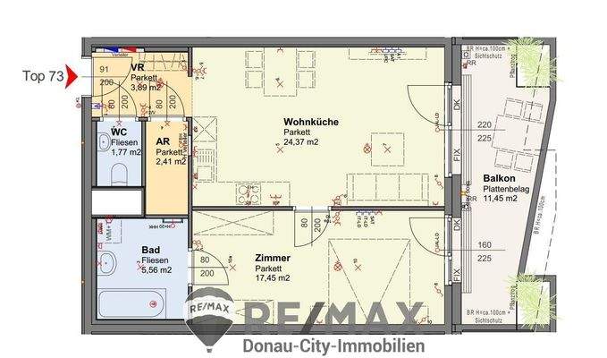 11. Eigentumswohnung 1100 Wien  - Grundriss