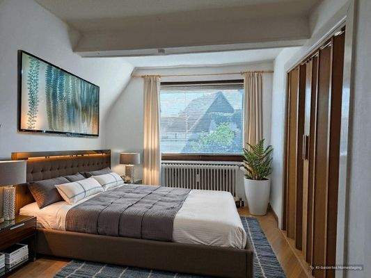 Schlafzimmer - möbliert durch KI