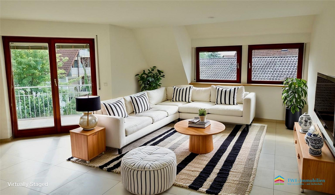 Gr. Wohnzimmer mit Zugang zur Loggia