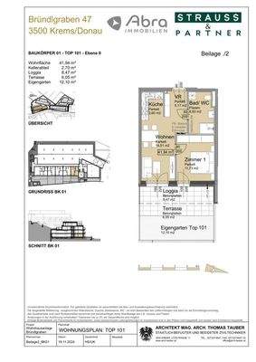 Wohnungsplan Top 101