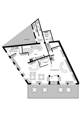 Grundriss Erdgeschoss / Ladengeschäft
