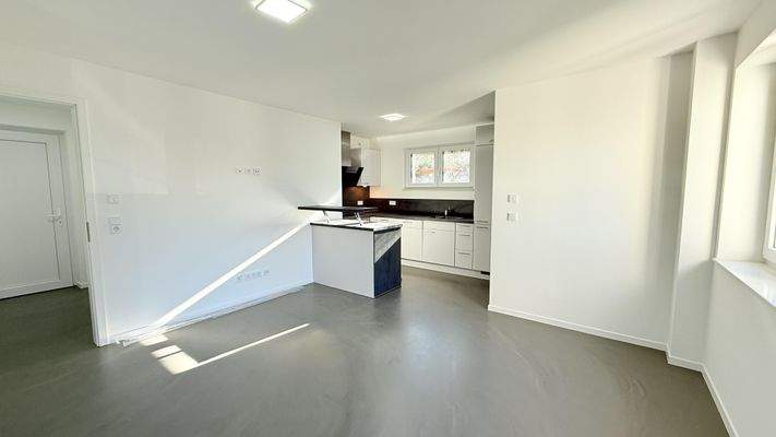 Erdgeschoss - Wohn- und Esszimmer mit offener Küche