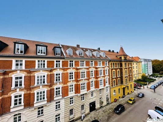 Blick vom Balkon aus beiden Wohnungen