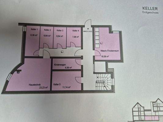 Grundriss Keller aus Exposé