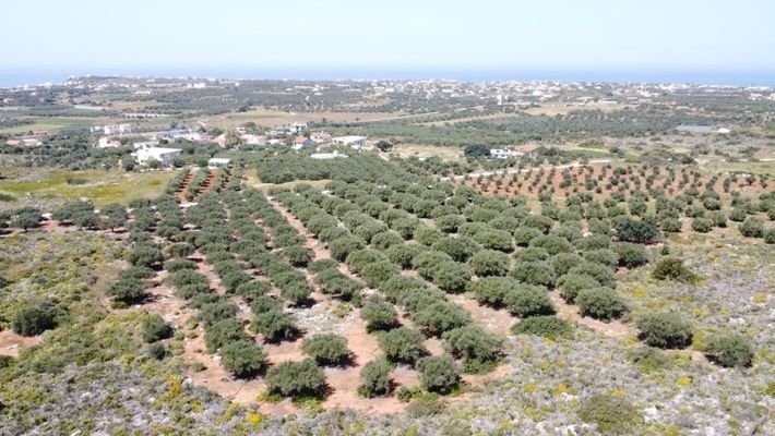 Kreta, Chorafakia Chania: Grundstück mit Meer- und Bergblick zum Verkauf