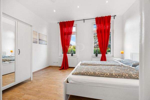 Das Schlafzimmer Wohnung 1 Erdgeschoss