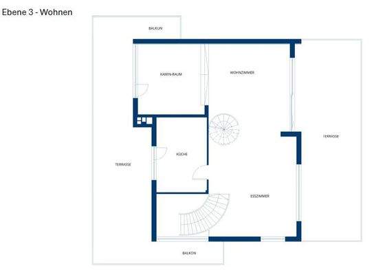 Grundriss Ebene 3 Wohnz.