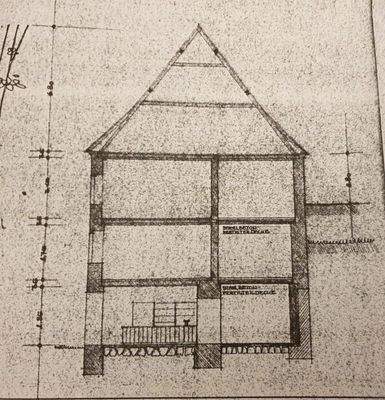 Plan Schnitt - Geschichtsträchtiges Jahrhundertwendehaus mit Blick auf Burghausen Kauf Hochburg-Ach Oberösterreich