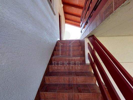 Die Wohnung im Obergeschoss hat zwei Schlafzimmer