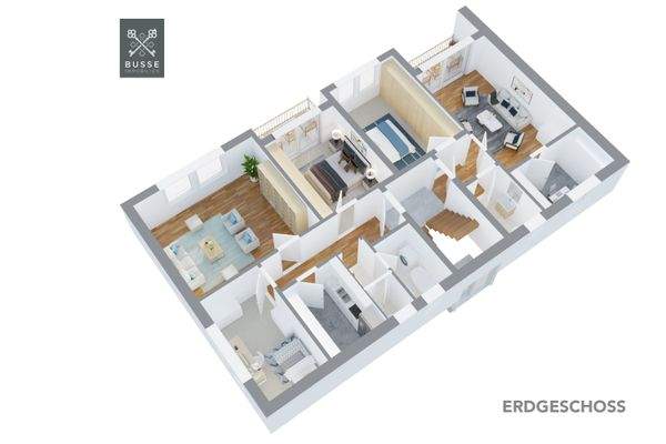 3D-Grundriss Erdgeschoss