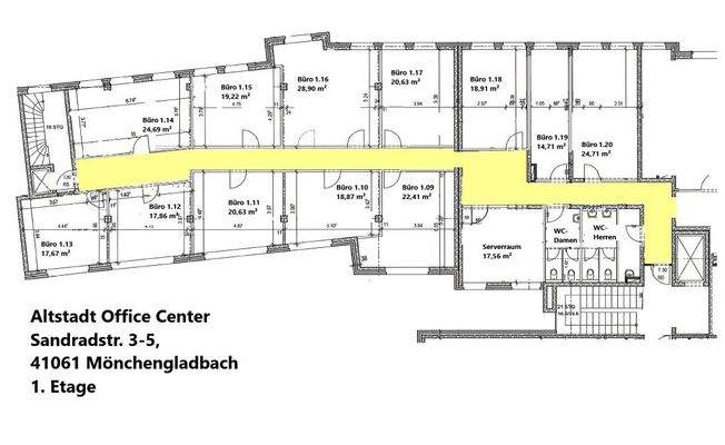 Etage 1 Grundriss Büro