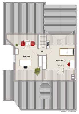 Grundriss ausgebauter Speicher