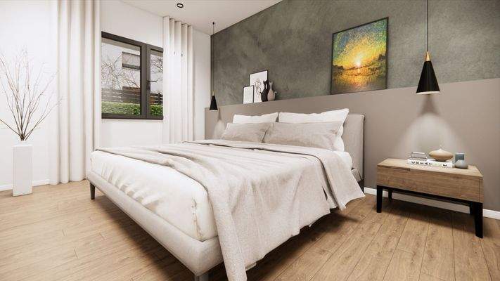 Schlafzimmer - Visualisierung, Abweichungen möglich!
