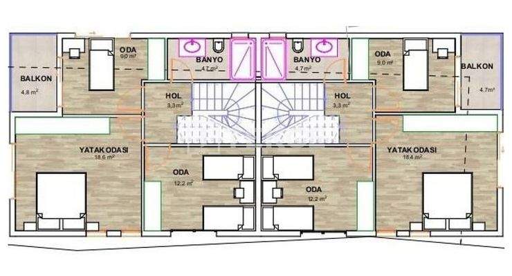 New Villas with Pool and Terrace Near the Sea in İzmir