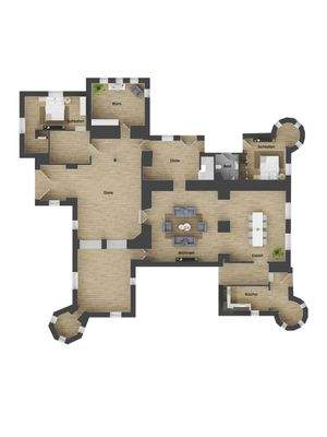 Grundriss Erdgeschoss 2D