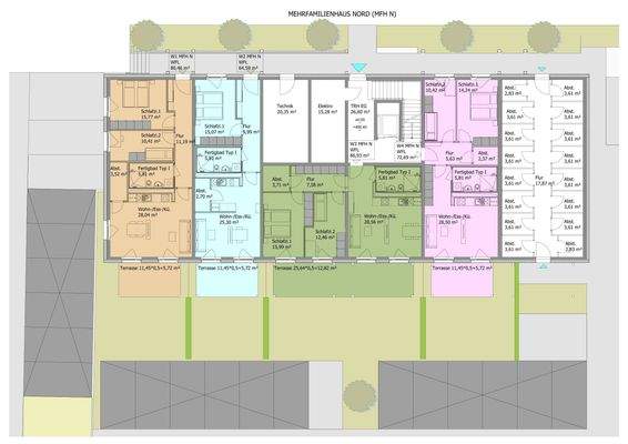 Ergeschoss Haus Nord