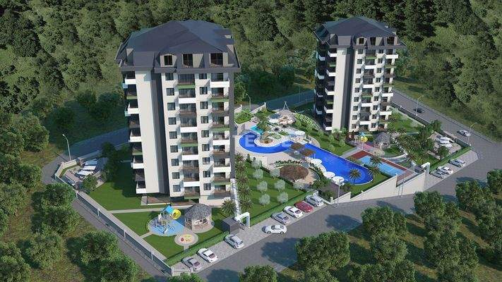 Sea View Apartments within a Complex in Alanya Turkey
