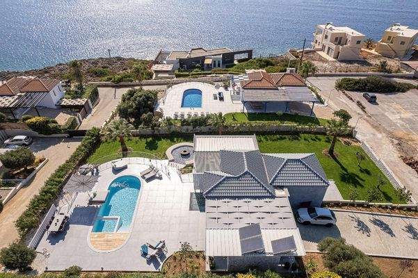 Kreta, Tersana: Wunderschöne Villa mit atemberaubendem Meer- und Sonnenuntergangsblick zu verkaufen