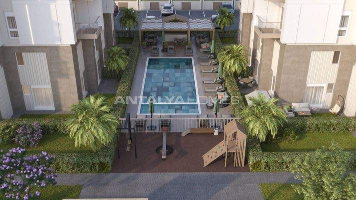 Apartments in a Complex with Pool and Security in Kepez Antalya