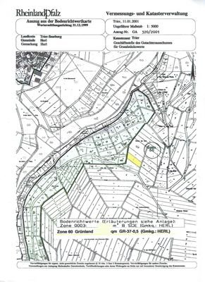 Flur- Katasterkarte Grundstück landwirtschaftl. Fl