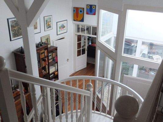 Blick vom Dachgeschoss in die untere Ebene.JPG