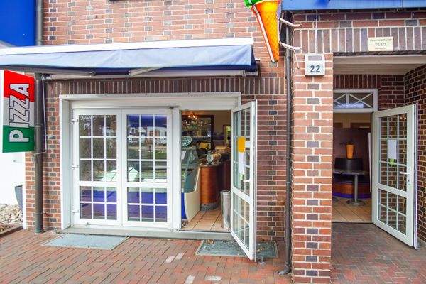 Eingang und Bedientheke Eis für draußen