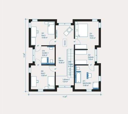 Großzügiges Familienhaus Grundriss