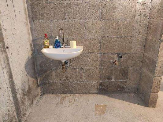 Provisorium Waschbecken