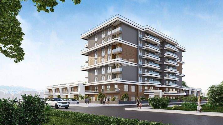 Apartments in a Complex with a Pool in İzmir Karşıyaka