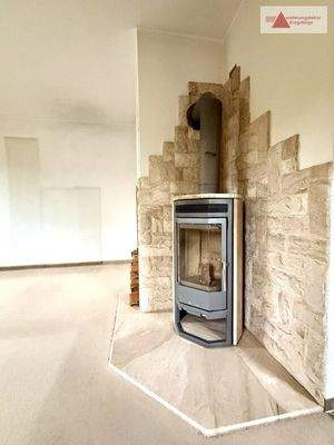 Kaminofen im Wohnzimmer OG