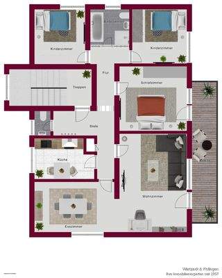 Wohnung Obergeschoss mit Balkon