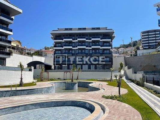 Sea View Real Estate in a Two-Block Site in Alanya Kargıcak