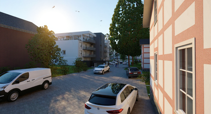 Blick von der Einfahrt