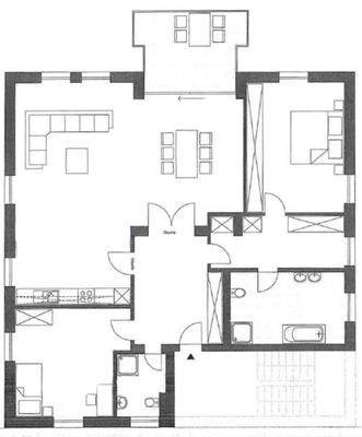 Grundriss der Wohnung