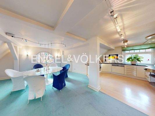 Küche und Essbereich