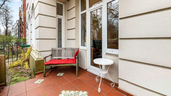 Terrasse mit Blick zur Küche