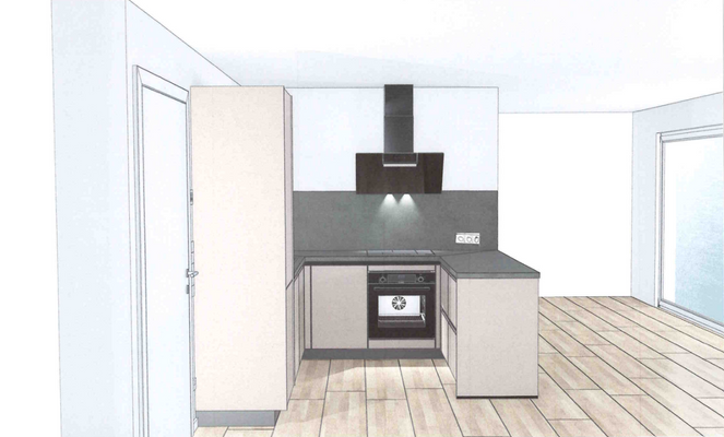 Küche W6 Seitenansicht